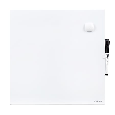 U Brands® Frameless Magnetic Dry-Erase Board, 14" x 14", White