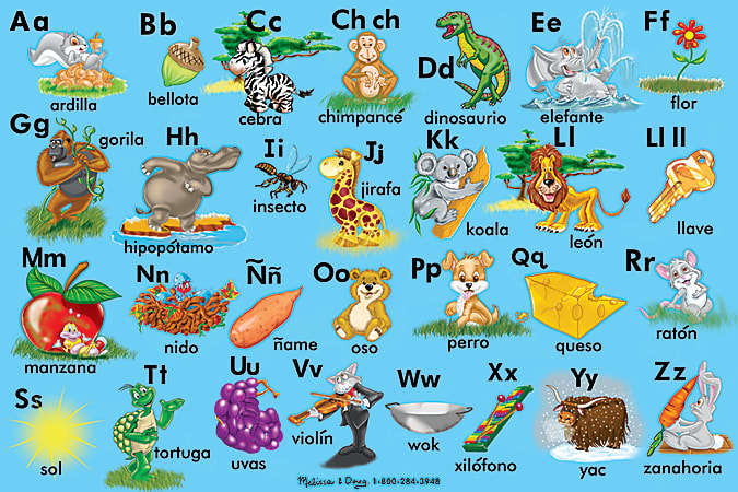 Melissa Doug 24 Piece Spanish Alphabet Floor Puzzle Office Depot