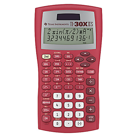 Texas Instruments TI 30XIIS Handheld Scientific Calculator Red