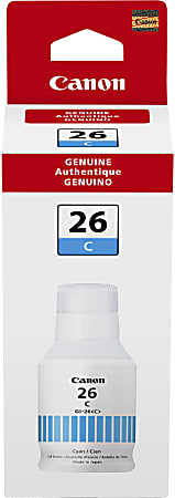 Canon® GI-26 High-Yield Cyan Ink Bottle