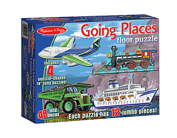 Melissa & Doug Going Places 48-Piece Floor Puzzles, Set Of 4