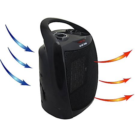 Vie Air 1500W Portable Ceramic Heater, 5-3/4H x 7W x 10D, Black