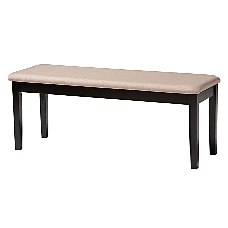 Baxton Studio Teresa Dining Bench, Dark Brown/Sand