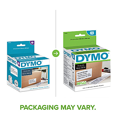 2-5/16 x 4 inch  Dymo 30269 Compatible - Translucent Shipping