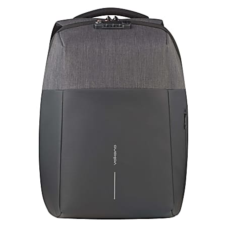 Volkano Smart Deux Backpack With 15.6" Laptop Pocket, Black/Charcoal 