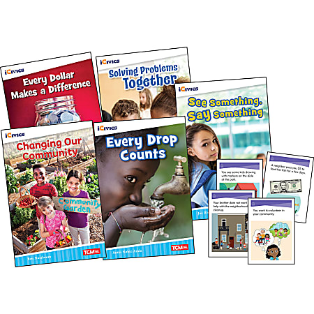 Teacher Created Materials iCivics: Community & Social Awareness 5-Book Set & Game Cards, Grade 2
