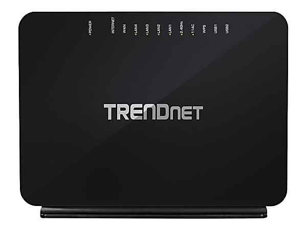TRENDnet TEW-816DRM - Wireless router - DSL modem - 4-port switch - GigE - Wi-Fi 5 - Dual Band