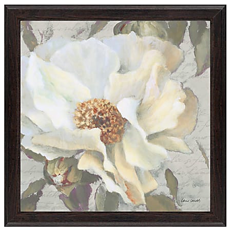 Timeless Frames® Supreme Espresso Botanical Art, 12” x 12”, Bloom Peony Letter II