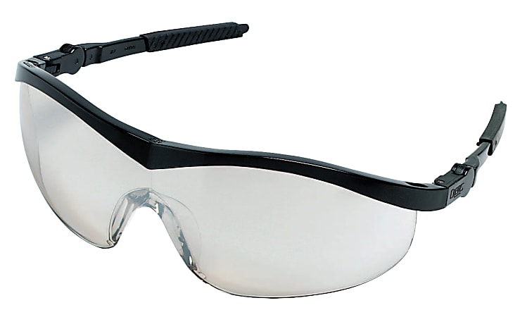 Storm Protective Eyewear, Indoor/Outdoor Clear Mirror Lens, Black Frame, Nylon