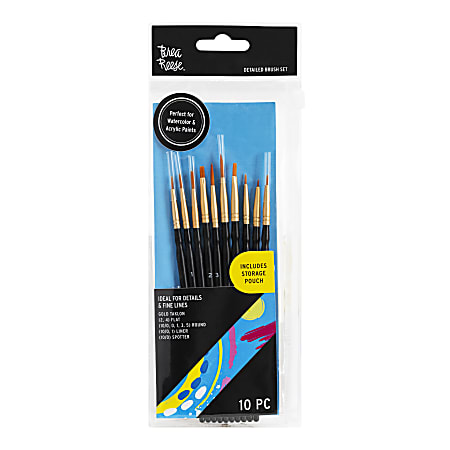 Brea Reese 10-Piece Detail Paintbrush Set, Black