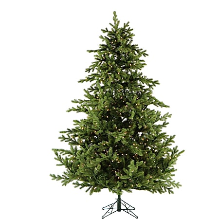 Fraser Hill Farm Southern Peace Pine Christmas Tree, With Clear LED Lighting, 6 1/2', Green