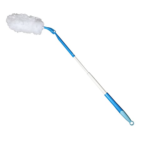 Ocedar Commercial 360 Duster With Extension Handle Kits, 17 - 27", White/Blue, Case Of 12 Kits