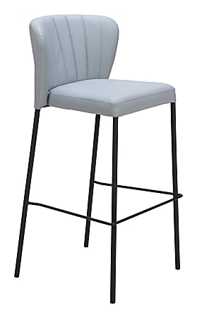 Zuo Linz Barstools, Gray, Set Of 2 Barstools
