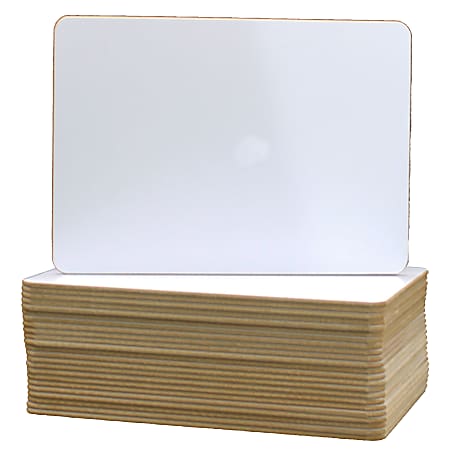 Flipside Products Non-Magnetic Dry-Erase Boards, 5" x 7", Class Pack Of 24 Boards
