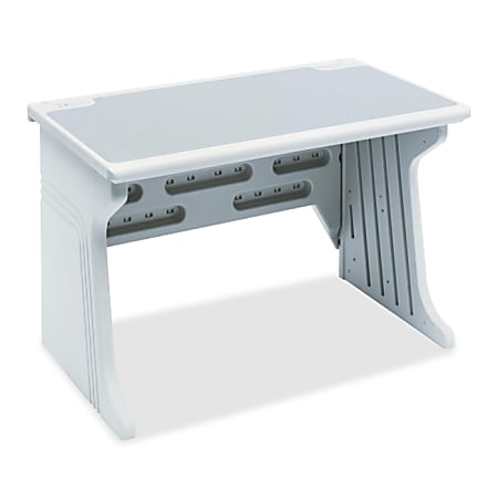 Iceberg Aspira™ Computer Furniture, Computer Workstation, 30"H x 48"W x 28"D, Granite/Platinum