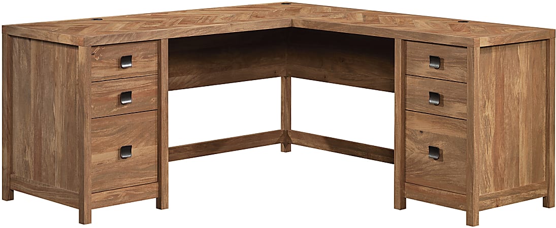 Sauder® Cannery Bridge 66"W Executive L-Computer Desk, Sindoori Mango®