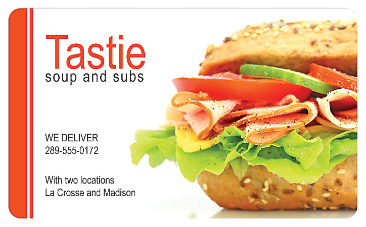 Custom Full-Color Business Cards, 16 Pt Semi-Gloss, 2" x 3-1/2", Printed 2-Sides, Rounded Corners, Box Of 250 Cards