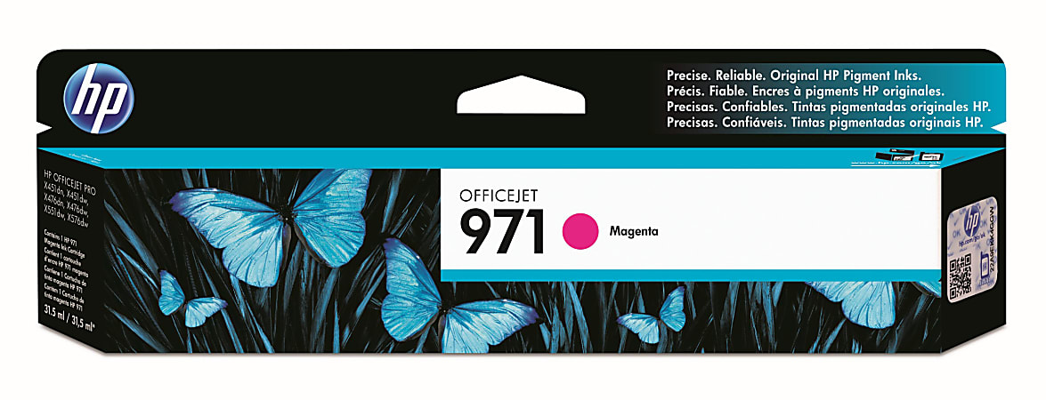 HP 971 Magenta Ink Cartridge, CN623AM