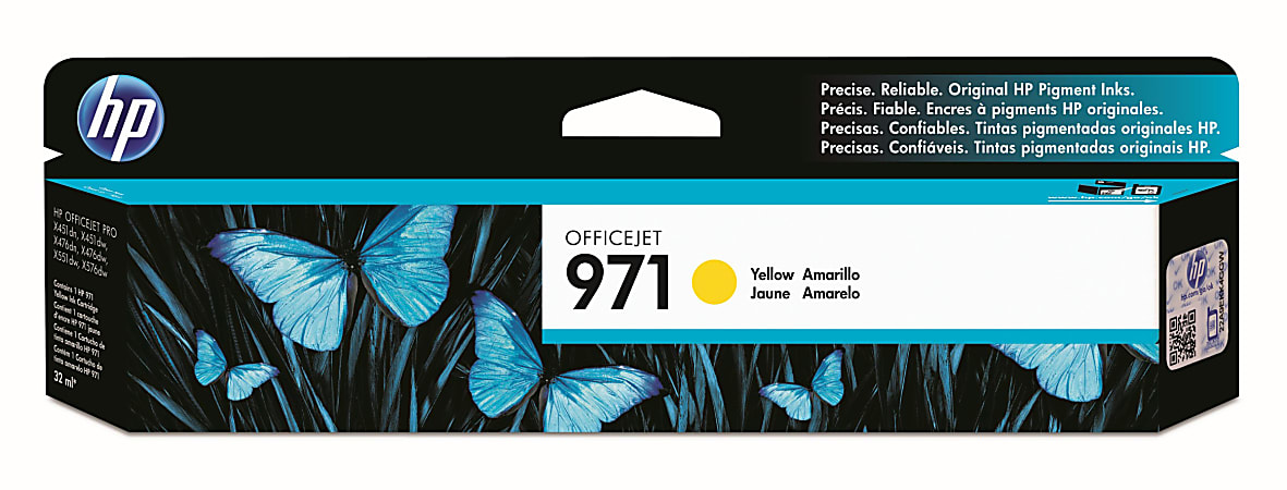 HP 971 Yellow Ink Cartridge, CN624AM