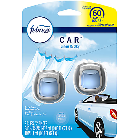 Febreze Cotton Fresh Car Clip Air Freshener, Pack of 6