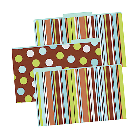 Barker Creek Tab File Folders, 8 1/2" x 14", Legal Size, Ribbon, Pack Of 9