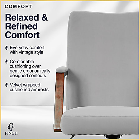 Finch NEO ONE Ergonomic Fabric Hi Back Executive Office Chair Gray