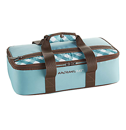 Rachael Ray Lasagna Lugger, 4"H x 10-1/2"W x 16-1/2"D, Agave Picnic Plaid