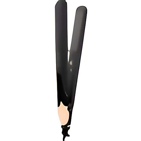 Elle Décor Ceramic Tourmaline Flat Iron, Black, Total Qty 1