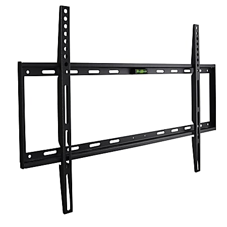 MegaMounts Fixed Wall Mount With Bubble Level For 32 - 70" Screens, 17"H x 27.25"W x 1"D, Black