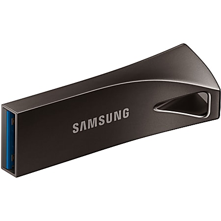 Samsung USB 3.1 Flash Drive BAR Plus 256GB Titan Gray - 256 GB - USB 3.1 - Titanium Gray - 5 Year Warranty