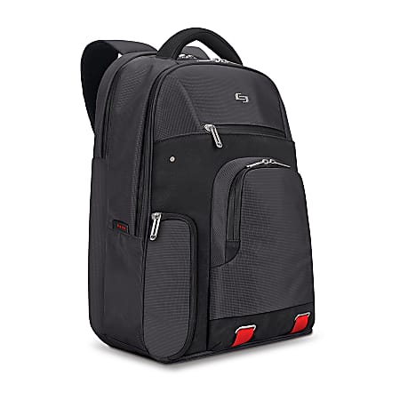 Solo Stealth Backpack With 15.6 Laptop Pocket BlackRed - Office Depot
