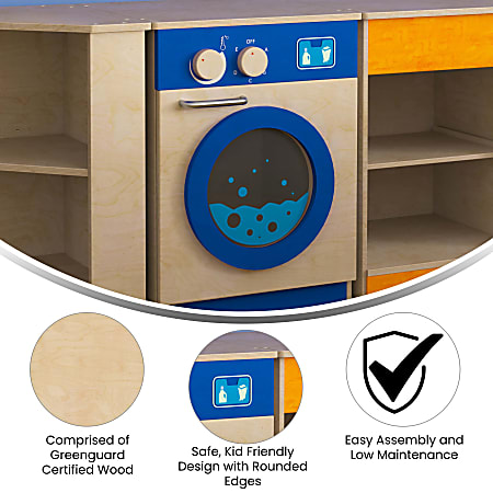 Kids wooden washing machine 2025