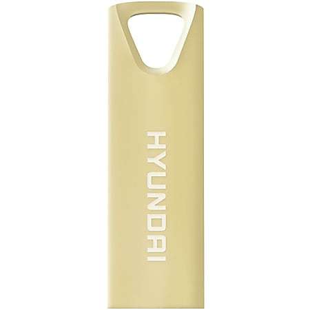 Hyundai Bravo Deluxe GOLD Keychain USB 2.0 Flash Drive 32GB Metal - Read Speed: Up to 10MB/s, Write Speed: Up to 3MB/s, Generation: 2.0 , Operation Temperature: 32° - 113° F (0° - 45 °C), Storage Temperature: 14° - 158° F(-10 °C - 70 °C)