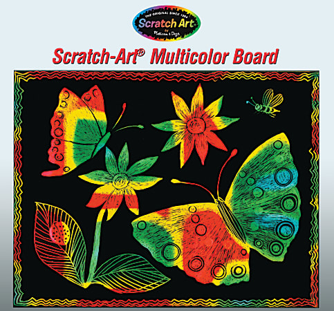 Melissa & Doug Soft Scratch Boards, 8 1/2" x 11", Multicolor, Pack Of 30