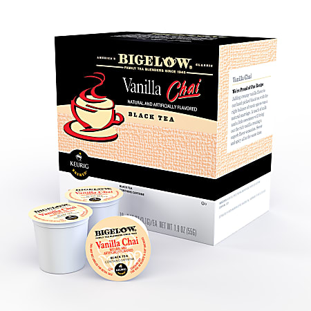 Bigelow Vanilla Chai Tea K Cups .4 Oz. Box Of 18