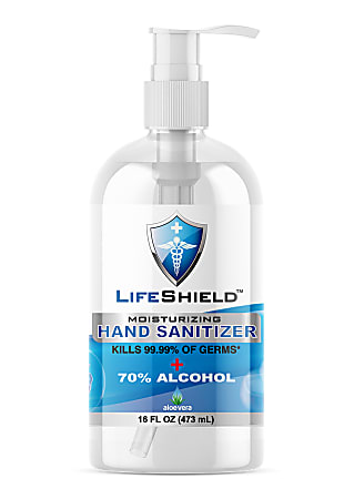 LifeShield Moisturizing Hand Sanitizer, Citrus Scent, 16 Oz Pump Bottle