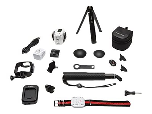 Kodak PIXPRO ORBIT360 4K - Satellite Pack - 360° action camera - 4K / 30 fps - 20.0 MP - Wi-Fi, NFC, Bluetooth - white