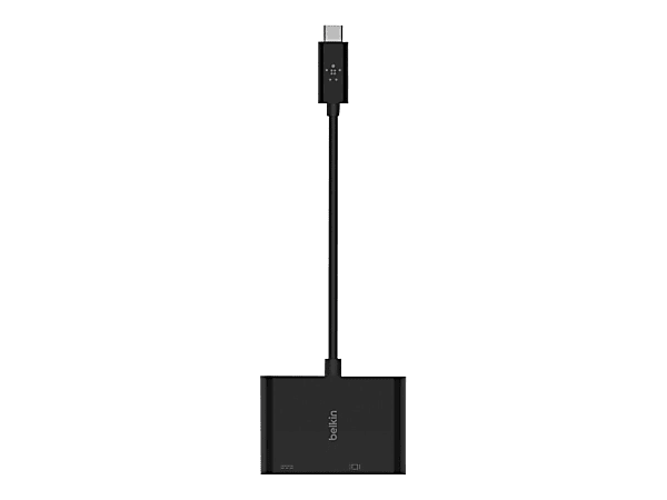 Belkin USB-C to VGA + Charge Adapter - Adapter - 24 pin USB-C male to HD-15 (VGA), USB-C (power only) female - AVC001BKBL