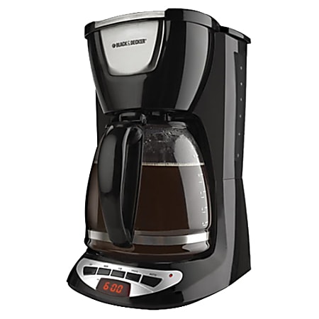 Black+Decker 12-Cup Programmable Coffeemaker, Black/Stainless Steel