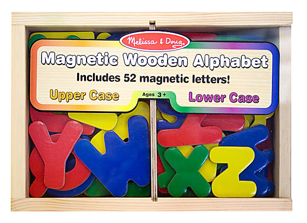 Melissa & Doug Magnetic 52-Piece Wooden Alphabet