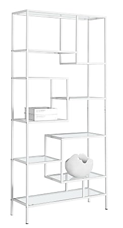 Asymmetrical discount bookcase white