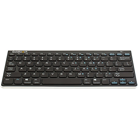 Goldtouch Bluetooth Mini Keyboard - Wireless Connectivity - Bluetooth - English, French - Mac, Android - AAA Battery Size Supported - Blue