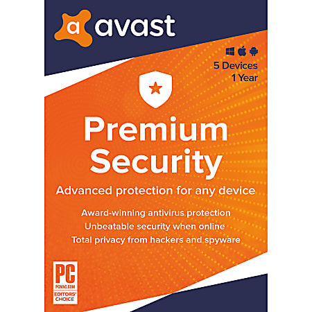Avast Premium Security 2020 | 5 Devices 1 Year | Download (Windows)