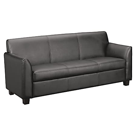 HON® Circulate™ Bonded Leather Tailored Sofa, Black