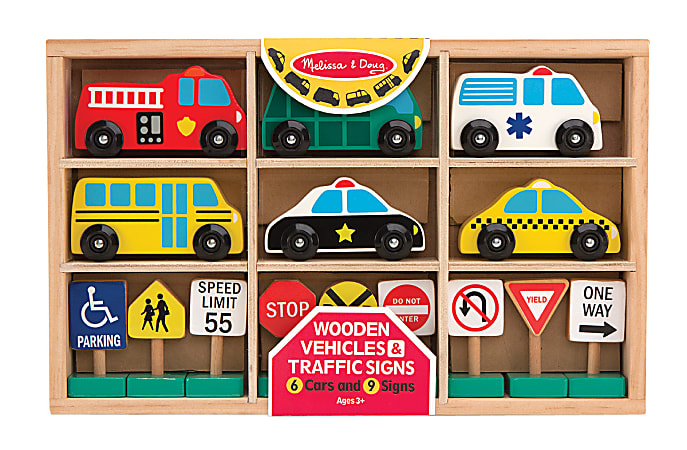 Melissa Doug Wooden Vehicles And Traffic Signs ODP Business Solutions