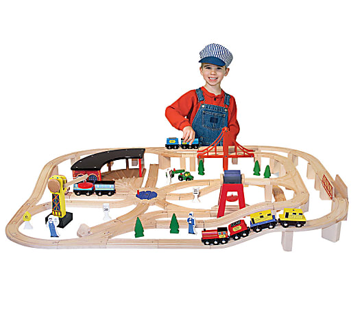Melissa Doug Wooden Railway Set ODP Business Solutions