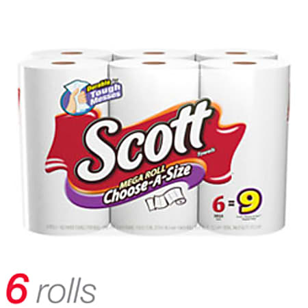 Scott Choose-A-Sheet Paper Towels - Mega Rolls - 1 Ply - 11 x 6 - 102  Sheets/Roll - White - Perforated, Absorbent - For Hand - 24 / Carton -  Advanced Safety Supply, PPE, Safety Training, Workwear, MRO Supplies