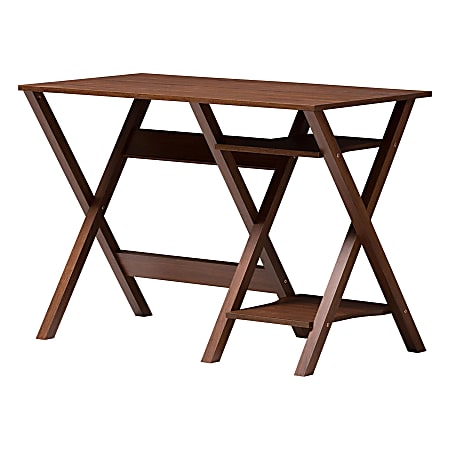 Baxton Studio Crossroads 44”W Writing Desk, Brown
