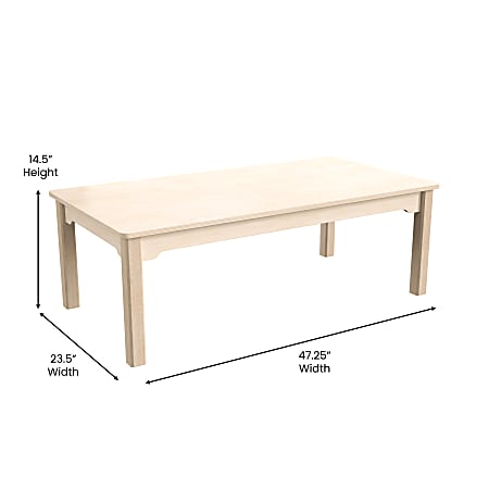 Flash Furniture Bright Beginnings Commercial Grade Rectangular Wooden ...