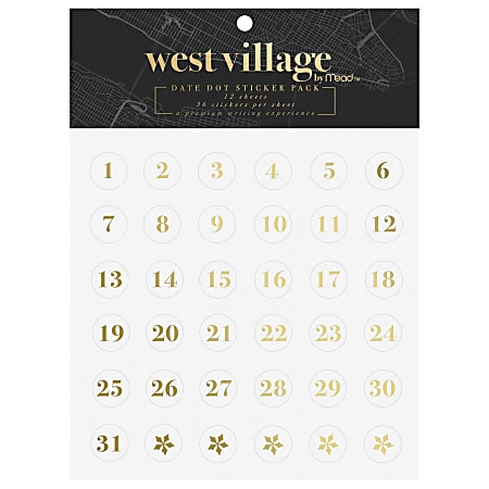 West Village by Mead &trade; Date Dot Sticker Pack